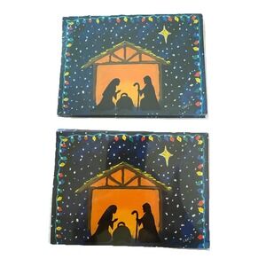 20 Children's Art Project Christmas Cards nativity 2 Packs